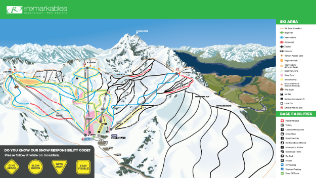 The Remarkables trail map