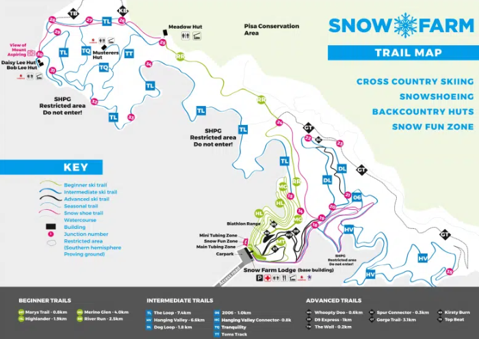 Snow Farm trail map