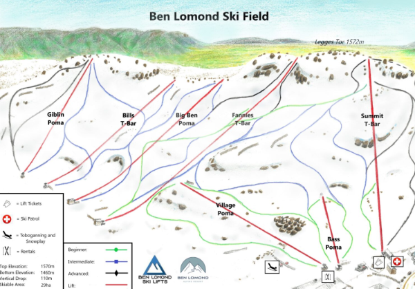 Ben Lomond trail map