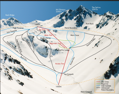 Mount Olympus Trail map