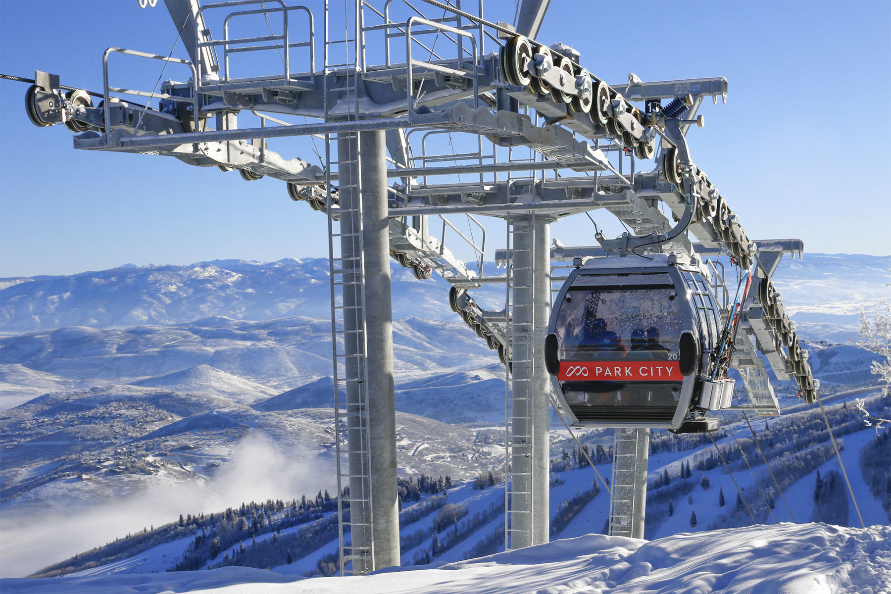 park city utah usa snow mountain gondola photo