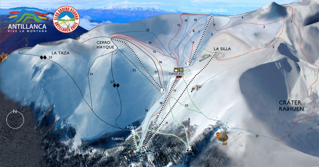 Antillanca Ski Resort Chile Trail Map