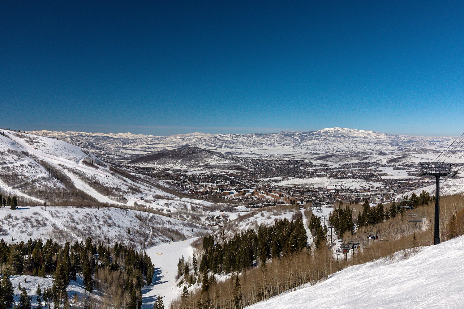 park city utah usa snow village photo