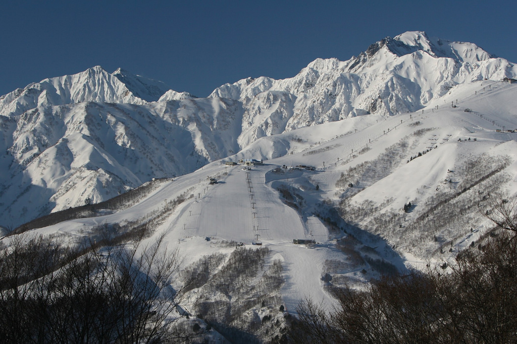 Hakuba Mountain Snow view in Japan