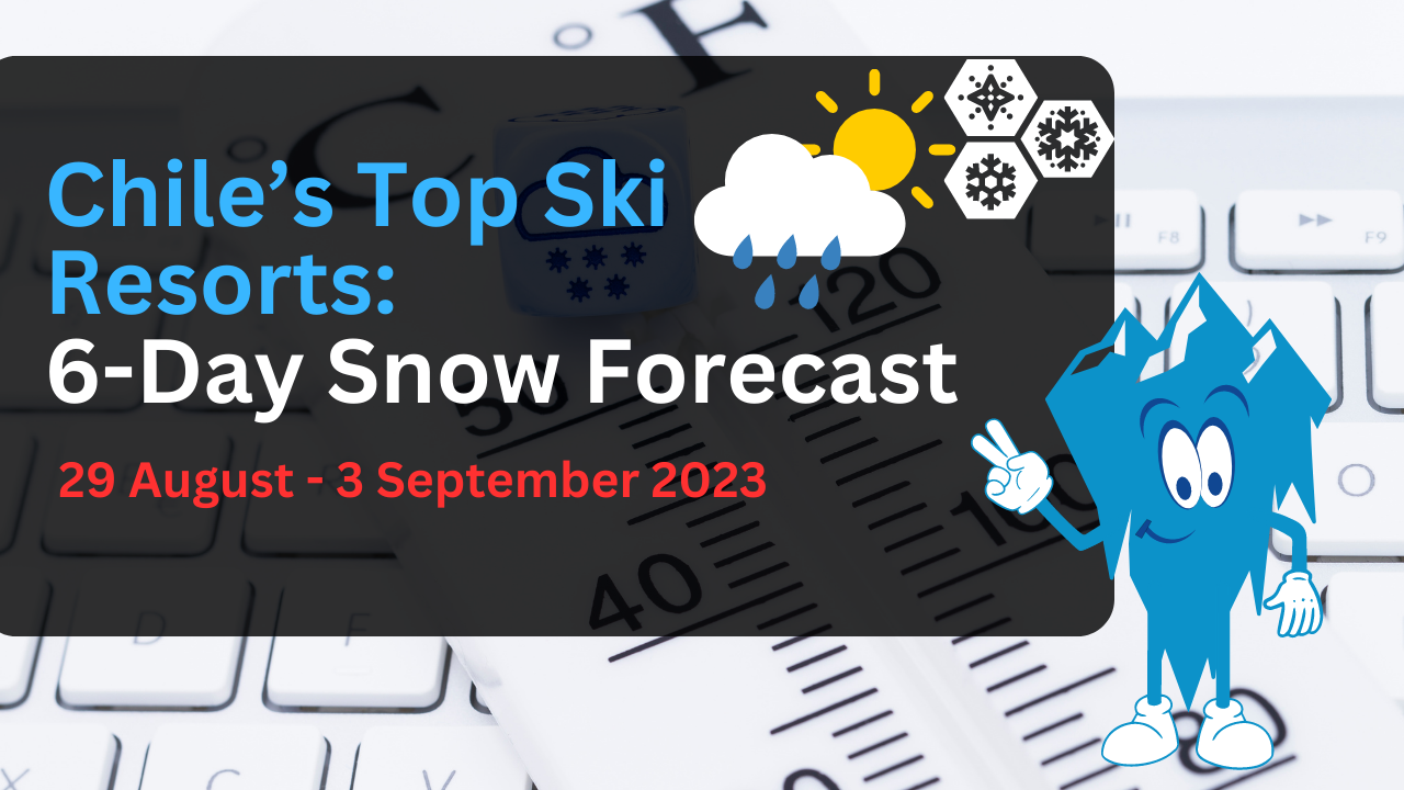 Chile Top Resort 5 Day snow forecast 29 Aug - 3 Sept 2023