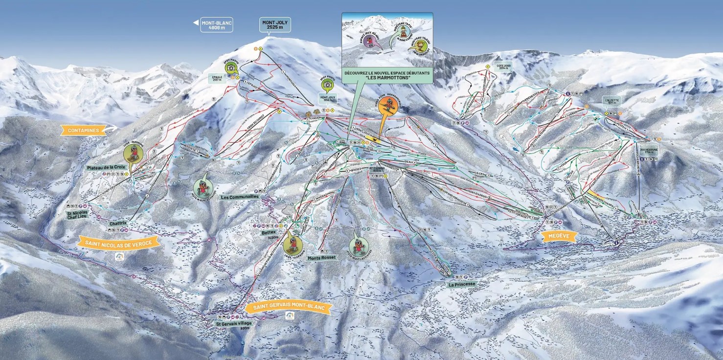 Megeve Ski Resort Trail Map