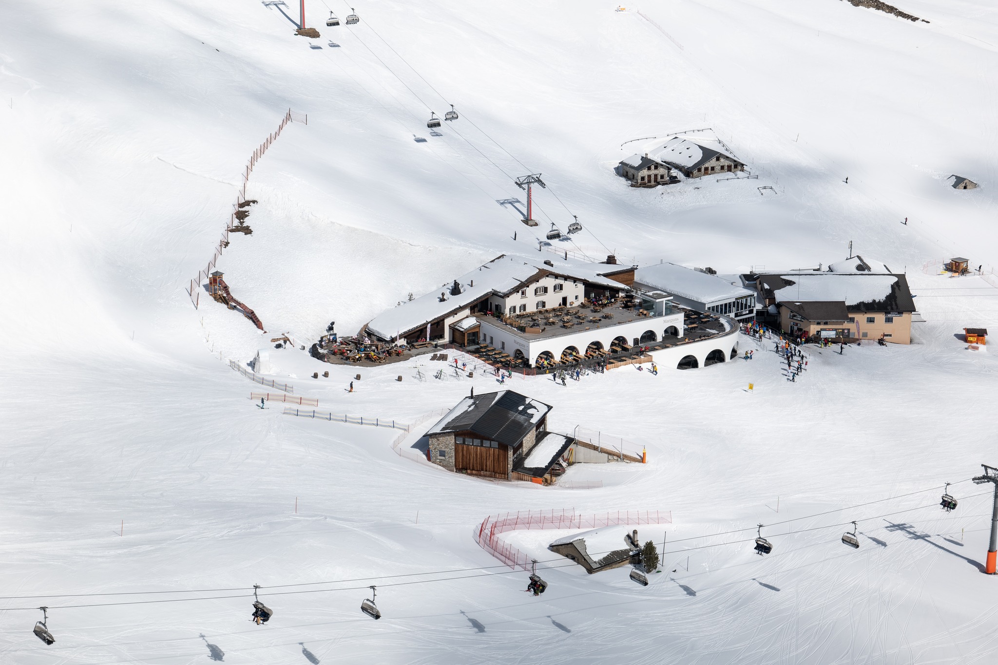 St. Moritz – Corviglia Snowy mountain Ski resort in Switzerland