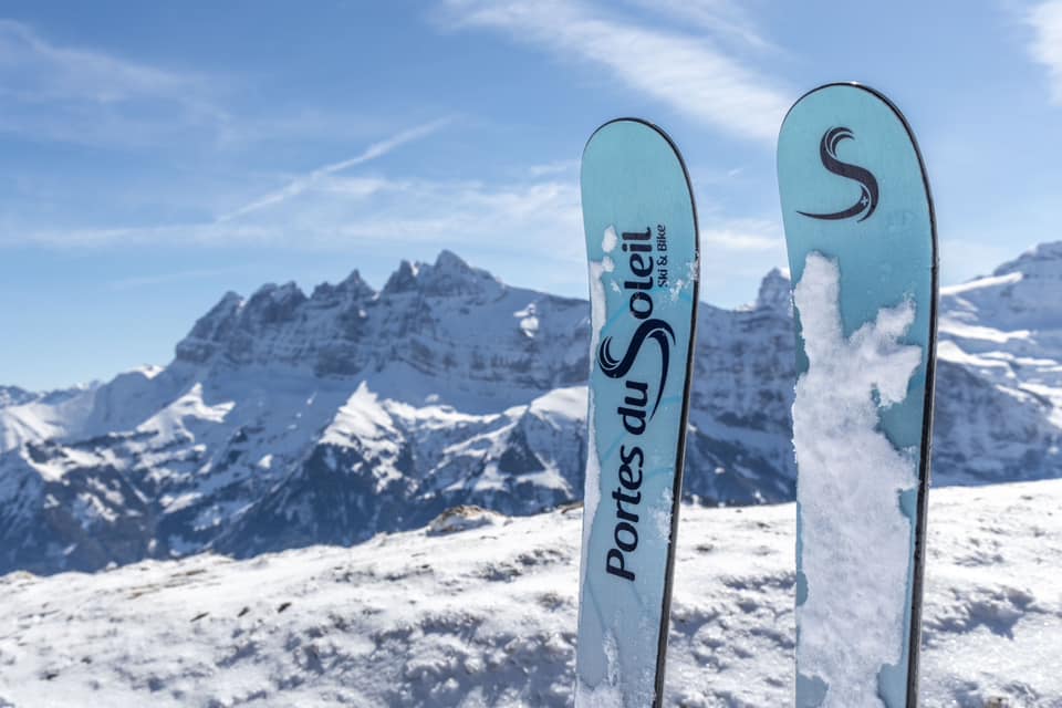 Les Portes du Soleil ski resort with 12 stations that lie between France and Switzerland