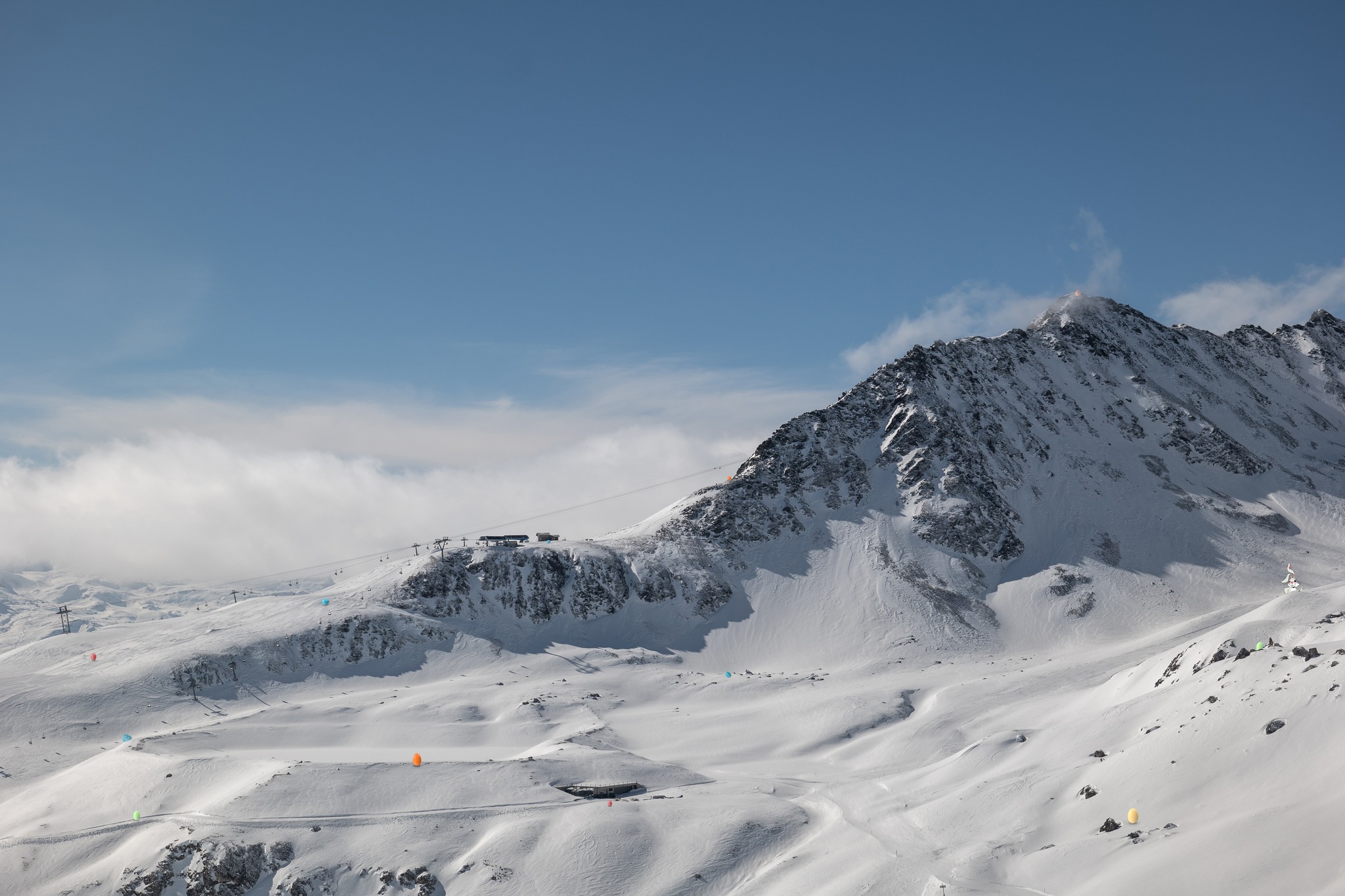 St. Moritz – Corviglia Snowy mountain Ski resort in Switzerland