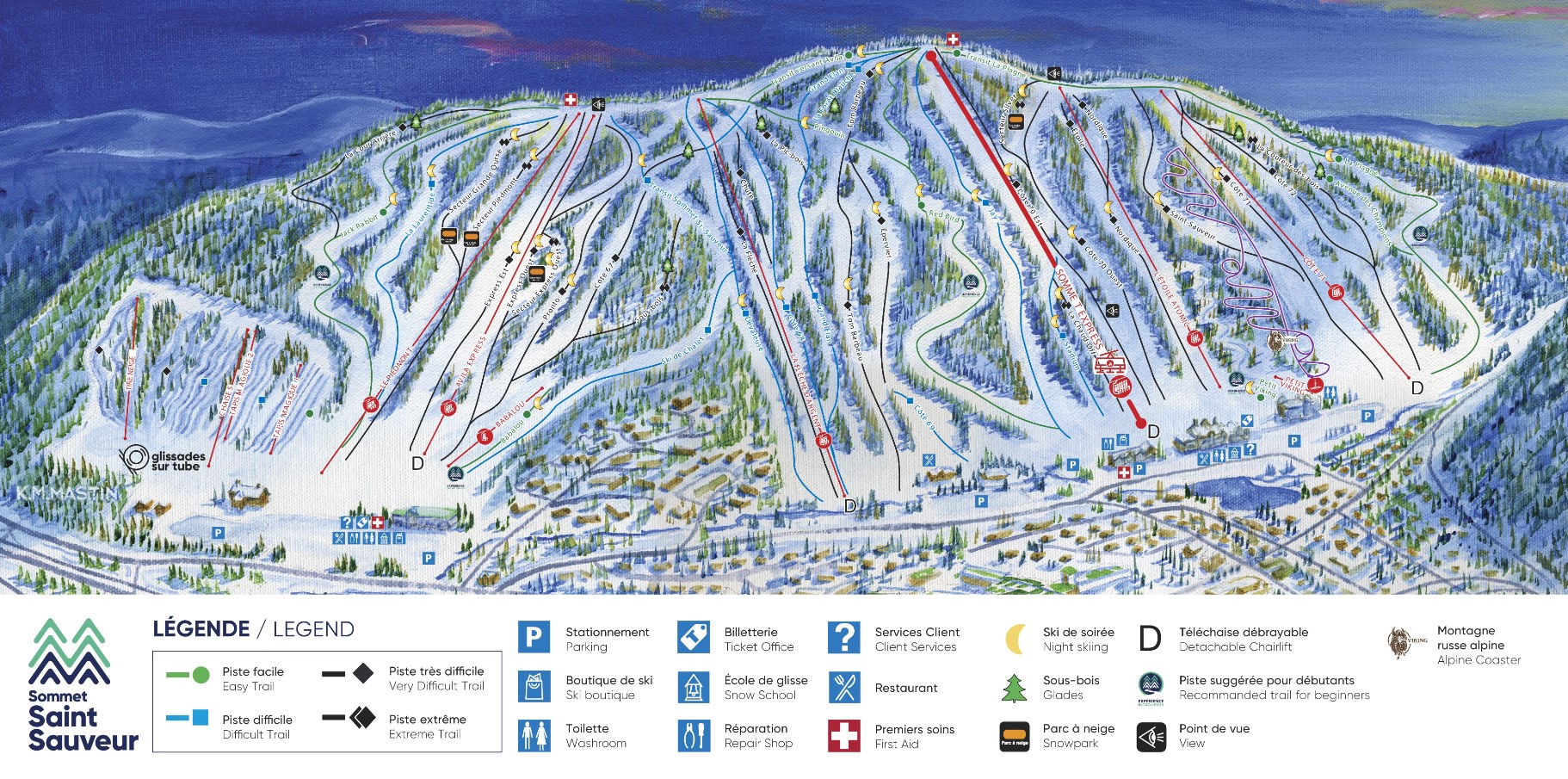 Sommet Saint-Sauveur Trail & Resort Maps | Project Powder