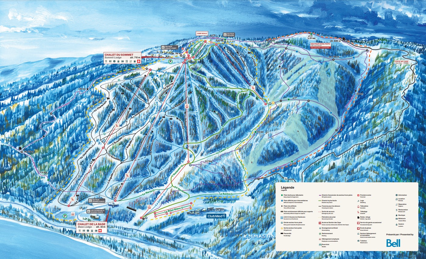 Trail Map Le Massif Ski Resort Quebec Canada