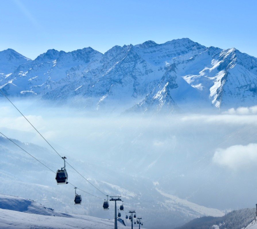 Vialattea Ski Resort in Turin, Italy