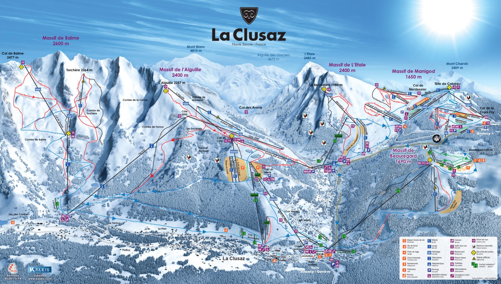La Clusaz Ski Resort Trail Map