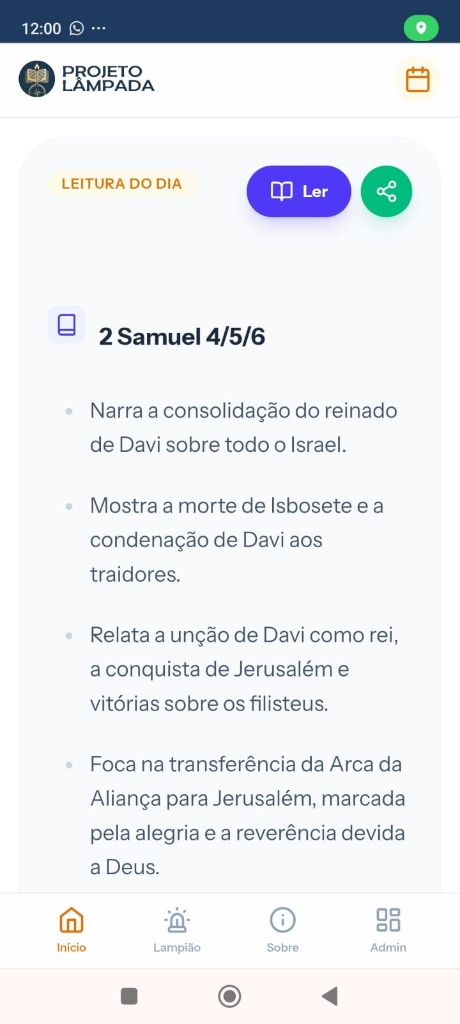 App Lâmpada no Celular