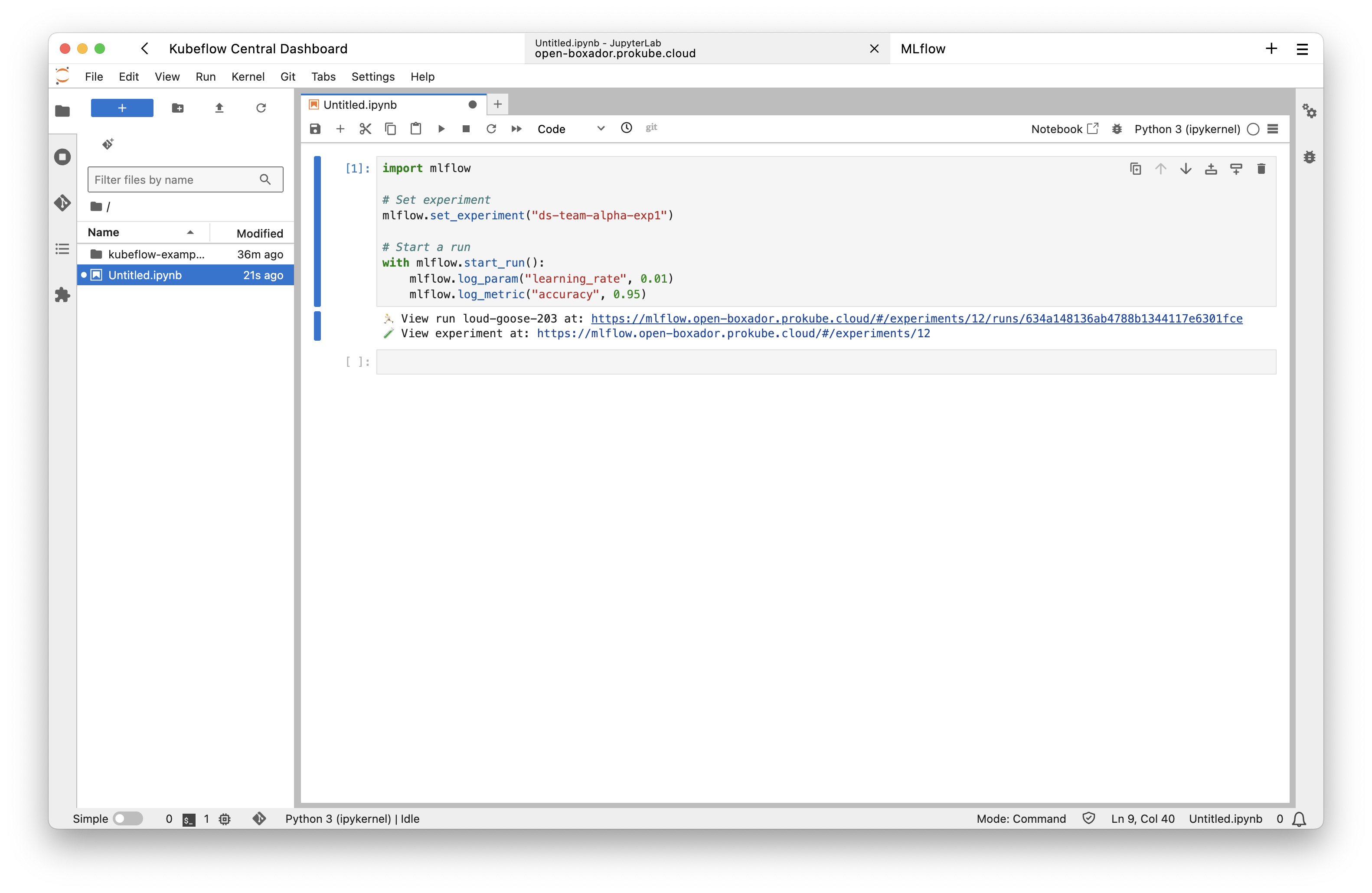 MLflow Working in Notebook