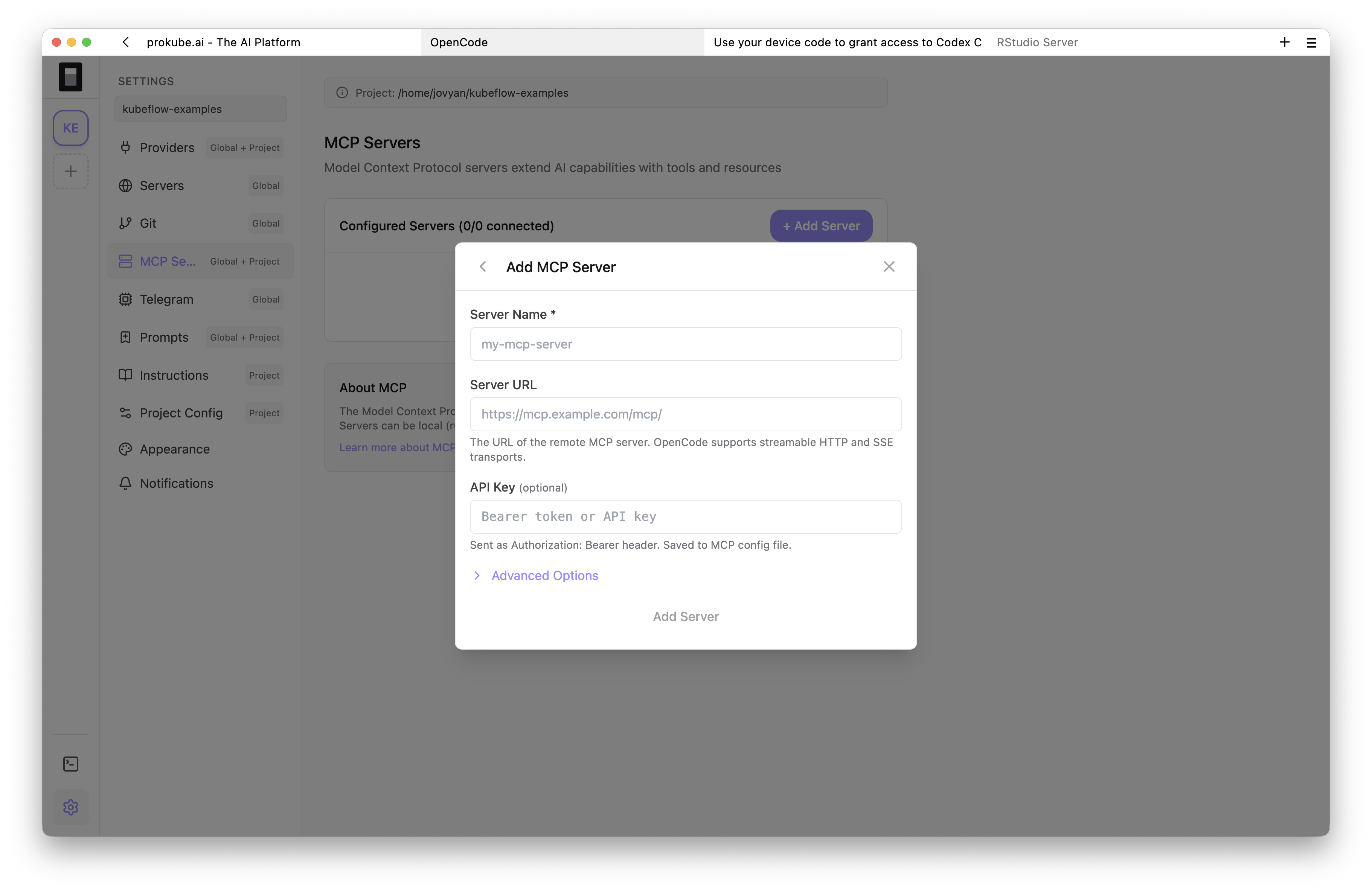 Add MCP servers
