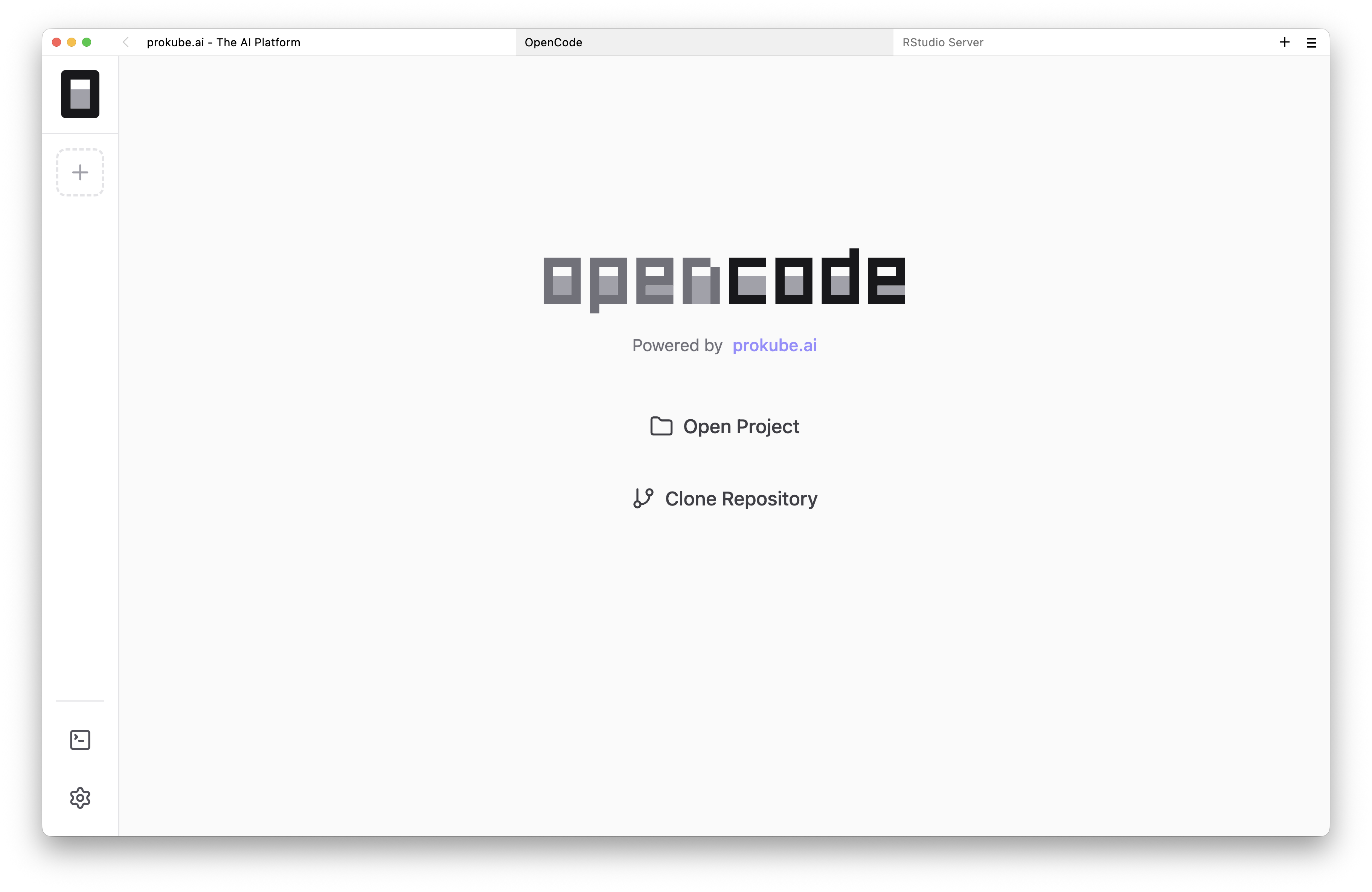 OpenCode welcome screen
