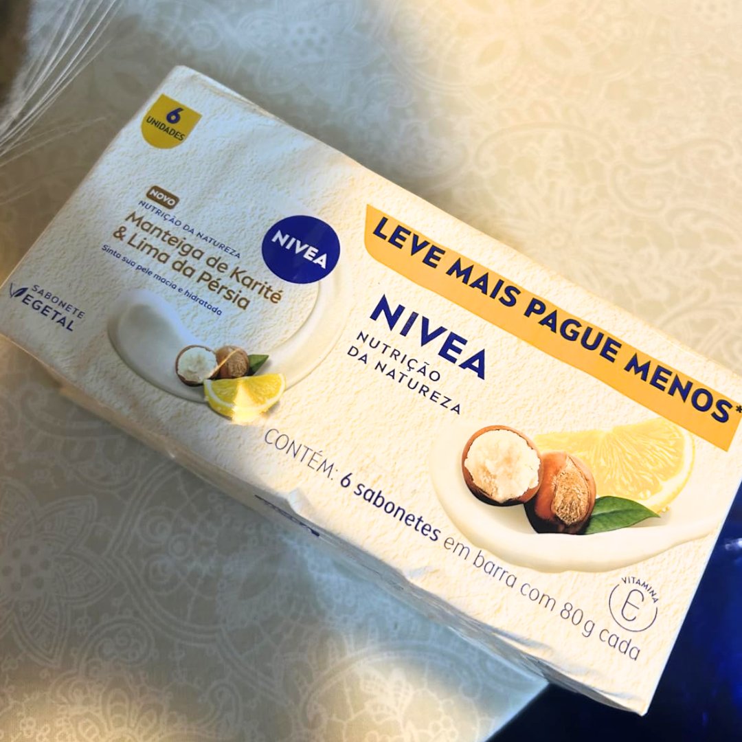 NIVEA Sabonete Vegetal Nutrição Da Natureza Manteiga De Karité & Lima Da Pérsia 80g (6 un.)