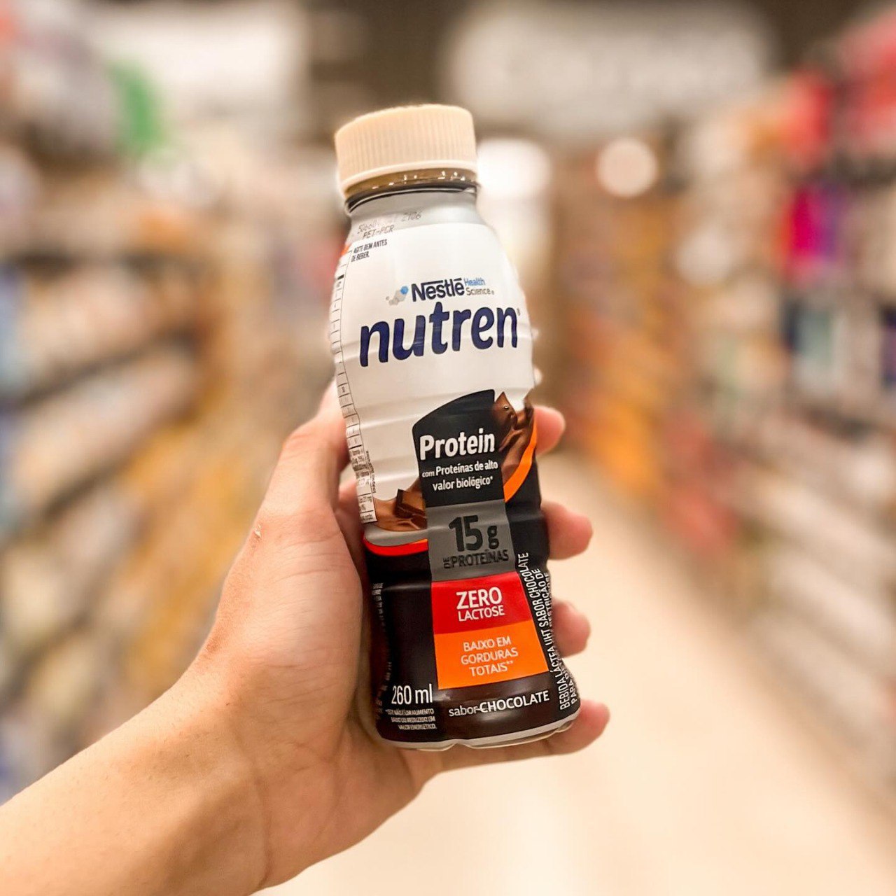 Bebida Láctea Nutren Protein Chocolate 260mL - 6 unidades