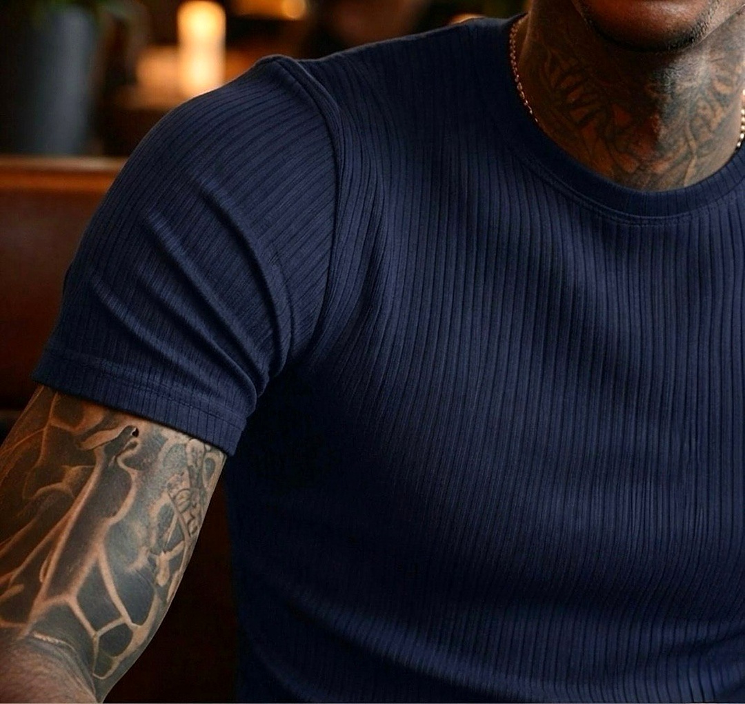 Kit com 2 Camisetas Americana Canelada Ribana