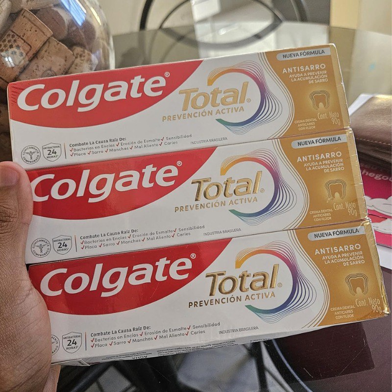 Creme Dental Colgate Total Anti Tártaro 3 unidades 90g