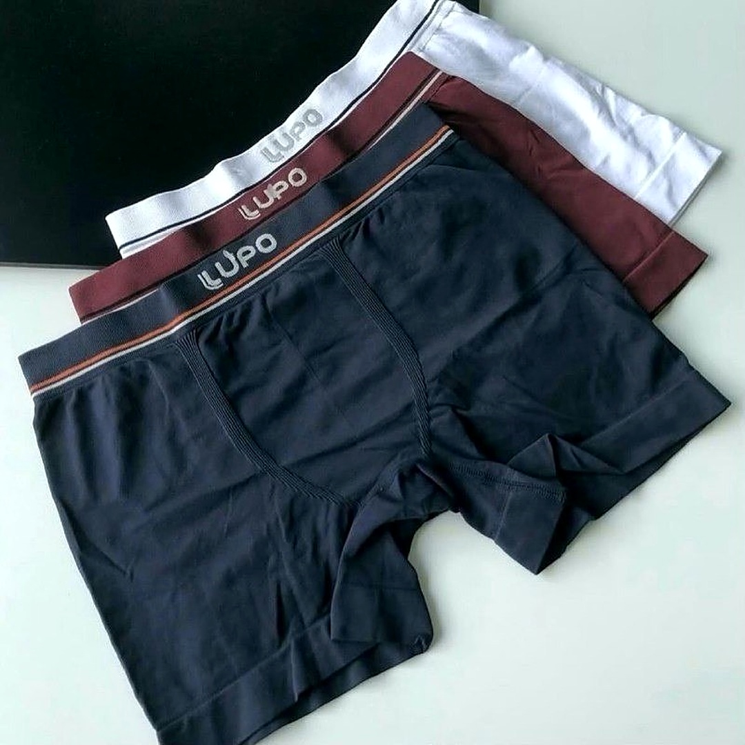 Kit 6 Cuecas Lupo Boxer Sem Costura Microfibra