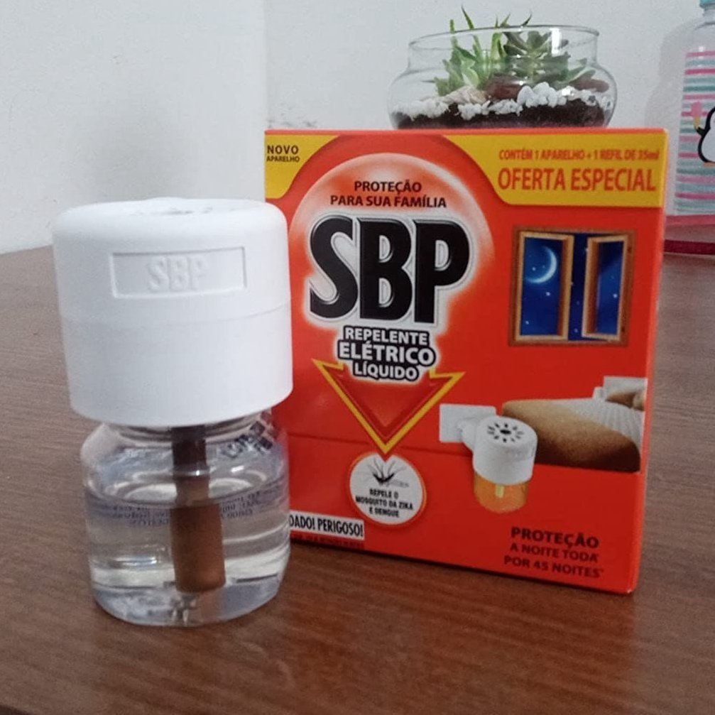 Repelente Elétrico Líquido SBP 45 Noites Novo Aparelho + Refil