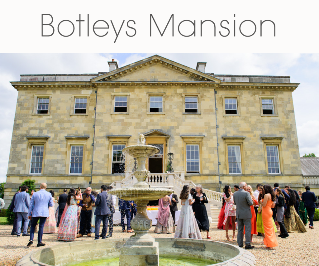 Sikh wedding reception at the front of Botley's Mansion