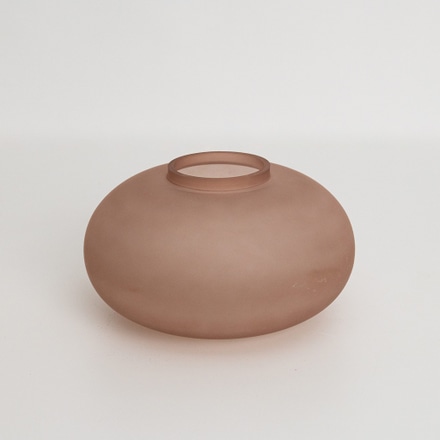 Vaso bojudo vidro marrom baixo main photo of Vaso bojudo vidro marrom baixo