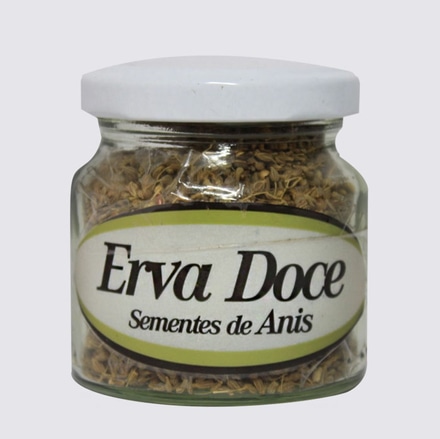 Pote Vidro Tampa Branca Erva Doce main photo of Pote Vidro Tampa Branca Erva Doce