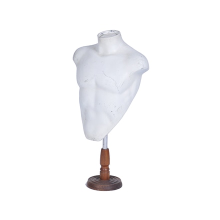 Manequim Busto Masculino com base de madeira main photo of Manequim Busto Masculino com base de madeira