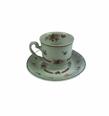 Xicara com Pires Porcelana Amelia main photo of Xicara com Pires Porcelana Amelia