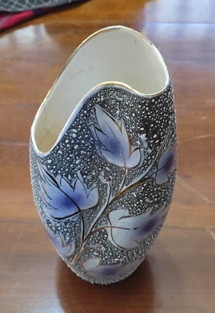 Vaso Cerâmica Lilás Detalhes Brancos main photo of Vaso Cerâmica Lilás Detalhes Brancos