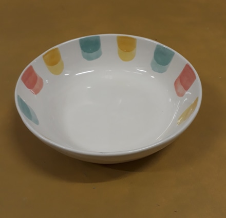 Tigela Porcelana Branca Faixa Color main photo of Tigela Porcelana Branca Faixa Color
