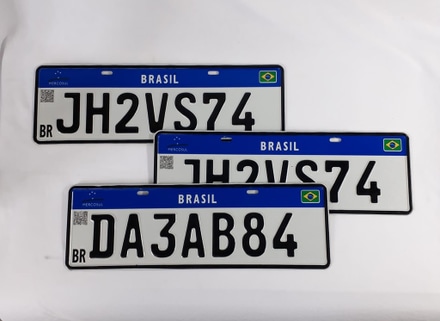 Placa de Carro Brasil Mercosul Azul main photo of Placa de Carro Brasil Mercosul Azul