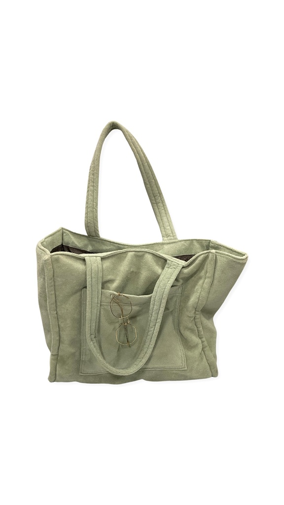 Terry cotton shopping bag - Peloponnese Green