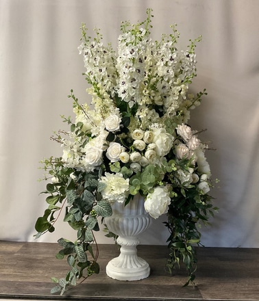 White Large Delphinium Ceremony Arrangement main photo of White Large Delphinium Ceremony Arrangement