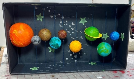 solar system model in a box