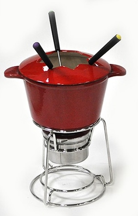 Cuisinart 13-Piece Cast Iron Fondue Set - Red