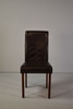 Dining Chair Upholstered in Brown Leatherette