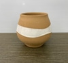 Brown and White Vase