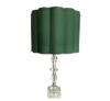 Lamp; vintage, crystal, faceted silver trim,