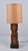 Mid Century Lamp with Cork Detail and Drum Shade
