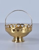 Footed Brass Candy Dish with Heart Motif