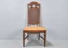 Cane Back Dining Side Chair w/ Upholstered Seat Cushion