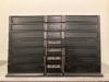 Black Bakelite 7-drawer dentist cabinet