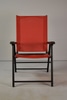 Red Canvas & Black Wooden Frame Folding Garden Chair