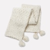 Ivory Knit Throw Blanket
