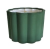 Lamp Shade; Emerald green, cotton, scalloped edge,