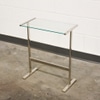 Chrome and Glass Accent Table